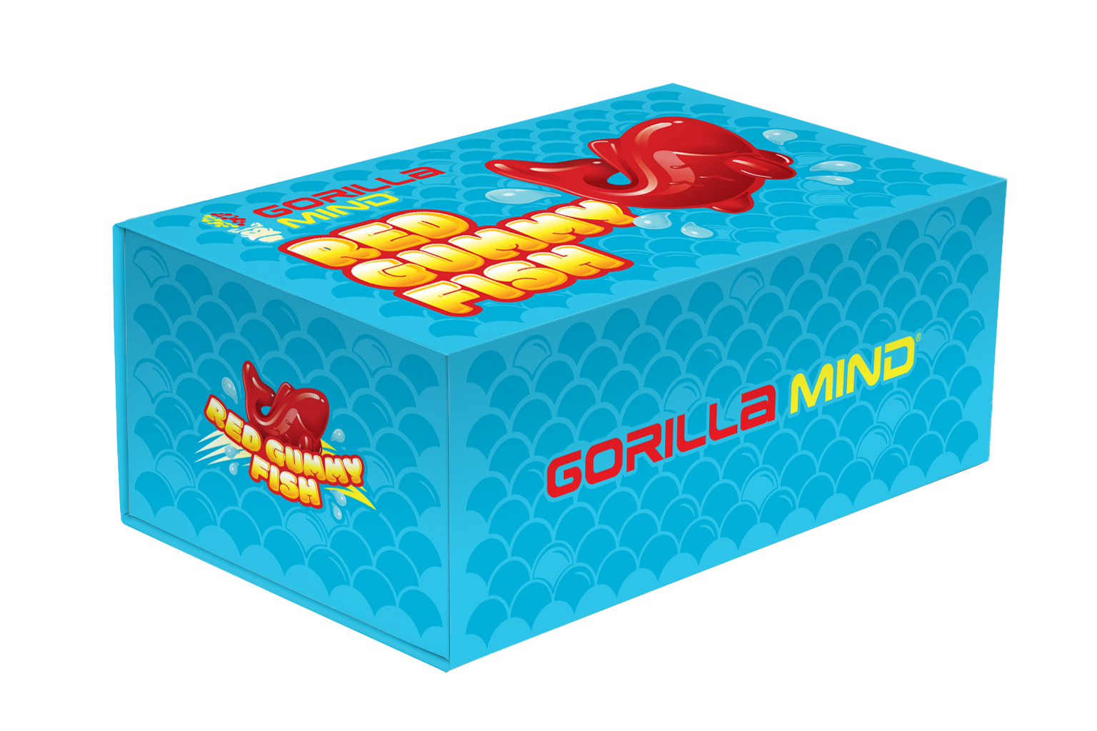 Red Gummy Fish Launch Box